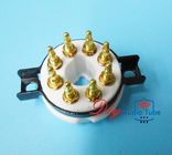 8 Pin Octal Ceramic Tube Sockets Gold Plated Brass Pins For KT88 EL34 GZ34